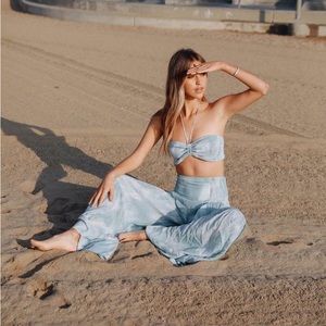 Olivaceous Blue Tie Dye Boho Set Size Medium